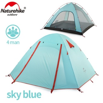 ตั้งแคมป์กลางแจ้ง Naturehike เต็นท์ 2-4 คนอลูมิเนียมเสากัน 5000 มม.สองชั้นเดินป่าท่องเที่ยวตกปลาเต็นท์ NH15Z003-พี - นานาชาติ