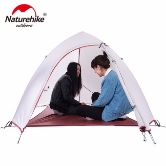 Naturehike CloudUp ชุดห่วงใยเท้าเดินป่าเต็นท์ 20D/210T ผ้าสำหรับ 2 คนมีเสื่อ NH15T002 T - นานาชาติ