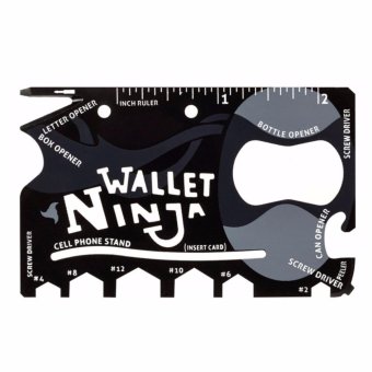 2561 NINJA WALLET Card 18 in 1 tools การ์ดอเนกประสงค์(Black)