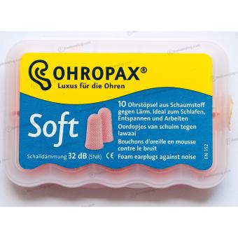 ซื้อ/ขาย Ohropax Soft ที่อุดหู ปลั๊กอุดหู กันเสียง เนื้อโฟม 5คู่/กล่อง