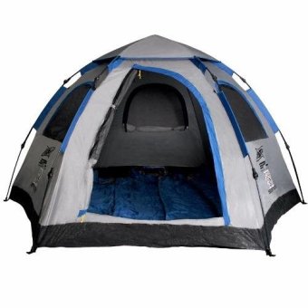SPORTLAND เต็นท์ โดม 4 คน Tent 1D3W210TPU Desert Star (Gray) แถมฟรี ตะเกียงไฟฉาย HL5098