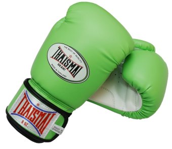 ประเทศไทย Thaismai นวมมวย BG-124 Boxing Gloves PU Two tone - สีเขียวอ่อน / ขาว