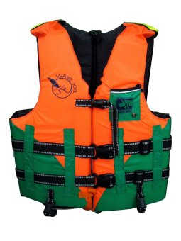 2561 Travel Mart เสื้อพยุงตัว/ชูชีพ Size XXL รุ่น WAVE-XXL (สีเขียว+ส้ม)