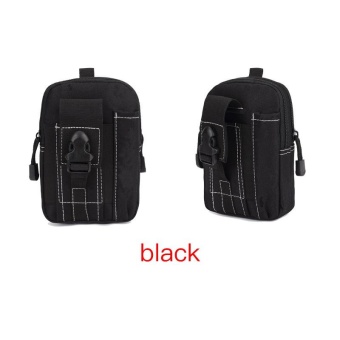 Unisex Tactical Waistpack Army Fans Outdoor Sports Mobile Wallet Waterproof Oxford Bag Color:Black - intl