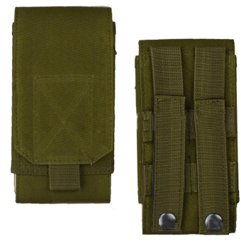 Universal Outdoor Molle Army Tactical Portable Waterproof 600D Oxford Mobile Phone Pouch Holster Case Bag Belt Specification:army green - intl