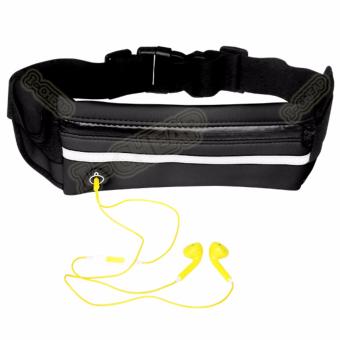 Waterproof Sport Running Belt กระเป๋ากีฬาแบบคาดเอวใส่โทรศัพท์มือถือกันน้ำได้ (สีดำ)