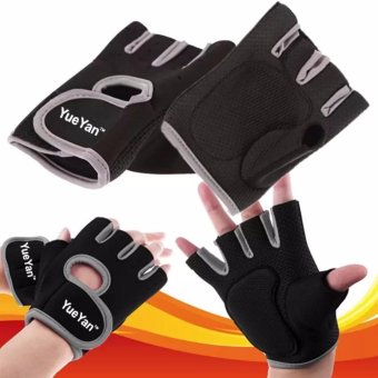2561 YUEYAN ถุงมือฟิตเนส ถุงมือออกกำลังกาย Fitness Glove Weight Lifting Gloves Gray ( Int:L)