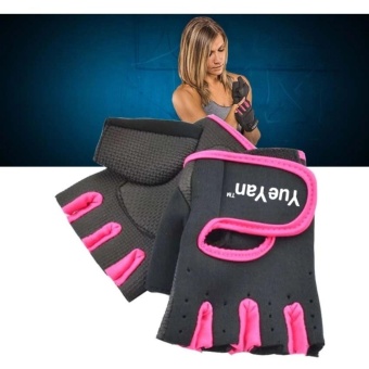 ประเทศไทย YUEYAN ถุงมือฟิตเนส ถุงมือออกกำลังกาย Fitness Glove Weight Lifting Gloves Pink ( Int:L)