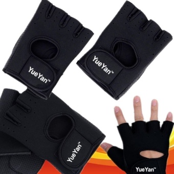 2561 YUEYAN ถุงมือฟิตเนส ถุงมือออกกำลังกาย Fitness Glove Weight Lifting Gloves Black ( Int:M)