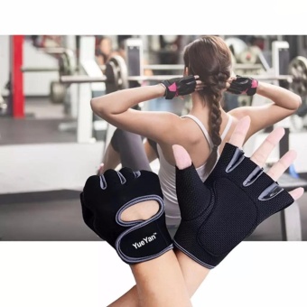 ประเทศไทย YUEYAN ถุงมือฟิตเนส ถุงมือออกกำลังกาย Fitness Glove Weight Lifting Gloves Gray ( Int:M)