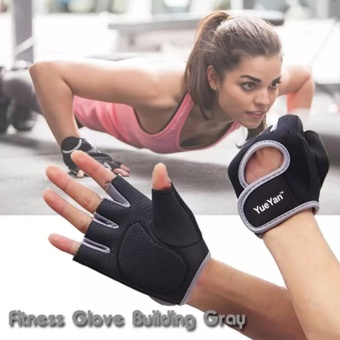 ราคา YUEYAN ถุงมือฟิตเนส ถุงมือออกกำลังกาย Fitness Glove Weight Lifting Gloves Gray ( Int:M)