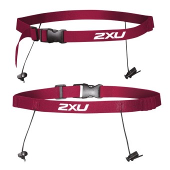 2XU Unisex Race Belt with Loops เข็มขัดคาดเอวแขวนป้ายวิ่ง - UQ3800g - Pink