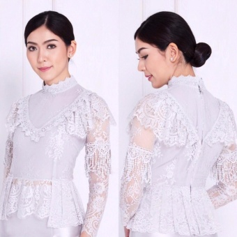 ชุดไทย ชุดเจ้าสาว ชุดเพื่อนเจ้าสาว ชุดลูกไม้ชุดไทยประยุกต์สมัยรัชกาลที่ 5.-สีเทา ชุดไทย ชุดเจ้าสาว ชุดเพื่อนเจ้าสาว ชุดลูกไม้ชุดไทยประยุกต์สมัยรัชกาลที่ 5.-สีเทา