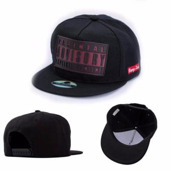 Advisory Cap สีดำ ลายแดงเข้ม หมวกแก็ปแนวเบสบอลฮิปฮอป ทรงเท่ห์เนื้อผ้าดี สวมใส่สบาย Advisory Cap สีดำ ลายแดงเข้ม หมวกแก็ปแนวเบสบอลฮิปฮอป ทรงเท่ห์เนื้อผ้าดี สวมใส่สบาย