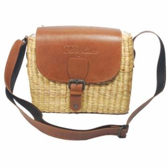 Baglism กระเป๋าผักตบชวา hand made brown 02 Baglism กระเป๋าผักตบชวา hand made brown 02