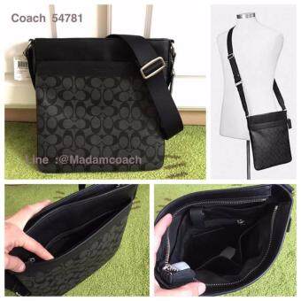 Coach 54781 Mens Charles Crossbody In Signature Charcoal Black Coach 54781 Mens Charles Crossbody In Signature Charcoal Black