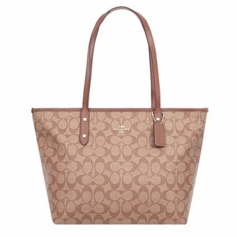 ขอเสนอ COACH กระเป๋า CITY ZIP TOTE IN SIGNATURE F58292 IME74 (IM/KHAKI/SADDLE 2) อยากขาย COACH กระเป๋า CITY ZIP TOTE IN SIGNATURE F58292 IME74 (IM/KHAKI/SADDLE 2)