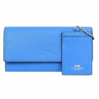 รีวิวพันทิป COACH F53708 TRIFOLD WALLET IN PEBBLE LEATHER (Azure) รีวิว COACH F53708 TRIFOLD WALLET IN PEBBLE LEATHER (Azure)