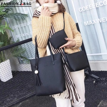 Fashion Bag กระเป๋าเป้ กระเป๋าสะพายข้างสีดำ
