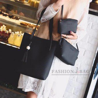 Fashion Bag กระเป๋าเป้ กระเป๋าสะพายข้างสีดำ
