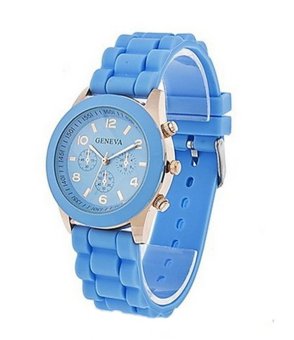 ซื้อ/ขาย Geneva นาฬิกาข้อมือผู้หญิง สายซิลิโคน รุ่น Ge-b1 - สีฟ้า