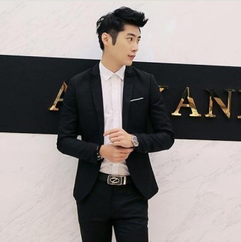 JOY Fashion Casual Suit Jacket Loose Coat Black - Intl June 2018 - 3 JOY Fashion casual suit Jacket Loose coat Black - intl - 3