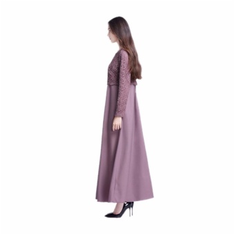 Muslim Women Long Sleeve Maxi Dress Clothing Robe Moroccan LaceDresses(Purple) - intl Muslim Women Long Sleeve Maxi Dress Clothing Robe Moroccan LaceDresses(Purple) - intl
