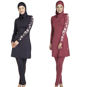 สาวไซส์พิเศษพิมพ์ชุดว่ายน้ำของมุสลิมใหม่แฟชั่นชุดว่ายน้ำว่ายเล่นใส่Muslimah อิสลามเสื้อผ้ากีฬา (สีดำ) สาวไซส์พิเศษพิมพ์ชุดว่ายน้ำของมุสลิมใหม่แฟชั่นชุดว่ายน้ำว่ายเล่นใส่Muslimah อิสลามเสื้อผ้ากีฬา (สีดำ)