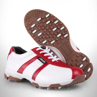2561 PGM Women Golf Shoes WHITE-RED SIZE EU:35-EU:39 (XZ059)(EU:35)