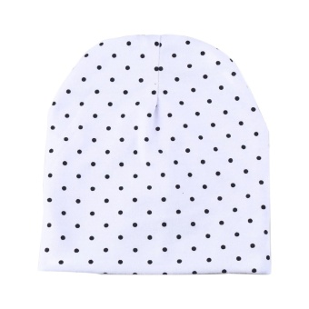 Promotion Baby Infants Caps Cotton Soft Dot Print Hat (White) -intl