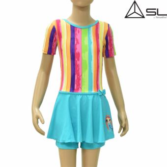 2561 SL Streamline ชุดว่ายน้ำเด็กซันสกรีน SL STREAMLINE (KAMIN S COLLECTION) 1ชิ้น กระโปรงมีกางเกงขาสั้นด้านใน สีฟ้า Size 3 (สูง 130ซม.)