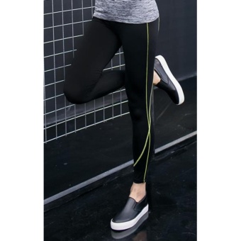 ประเทศไทย Star Pant กางเกงโยคะ กางเกงฟิตเนส ออกกำลังกาย กางเกงกระชับกล้ามเนื้อ ไซส์ใหญ่ (สีดำเขียว)