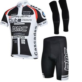 2561 SUPER D ชุดปั่นจักรยาน ผู้ชาย BMC+AQUA-x ปลอกแขนกันแดด กันยูวี จากเกาหลี (สีเทาอ่อน) - free size