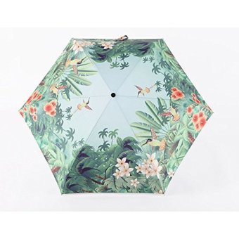 ขาย TIANQI Artistic Painting Light-weighted Folding Umbrella withAnti-UV and Windproof Funtions Suitable for Both Sunny and RainingDays - Birds & Blooms - intl