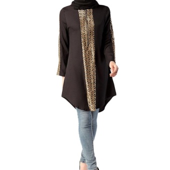 Woman Chiffon Blouse Shirt Fashion Plus Size Abayas Muslim GirlsClothing Costume - intl Woman Chiffon Blouse Shirt Fashion Plus Size Abayas Muslim GirlsClothing Costume - intl