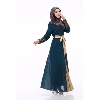 ZUNCLE Muslim Women dress stitching(Dark Blue) ZUNCLE Muslim Women dress stitching(Dark Blue)
