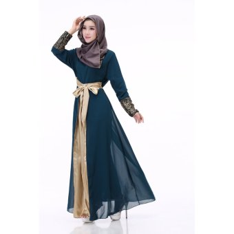 ZUNCLE Muslim Women dress stitching(Dark Blue) ZUNCLE Muslim Women dress stitching(Dark Blue)