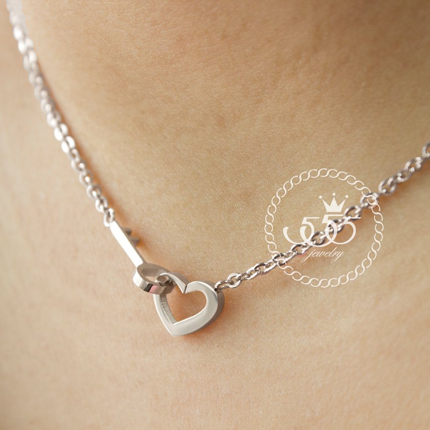 555jewelry Stainless Steel 316L Pendant with chain จี้พร้อมสร้อย รุ่น MNC-N164 มีสามสีให้เลือกค่ะ (Silver),(Pink Gold), 555jewelry Stainless Steel 316L Pendant with chain จี้พร้อมสร้อย รุ่น MNC-N164 มีสามสีให้เลือกค่ะ (Silver),(Pink Gold),