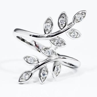 Beauty Jewelry เครื่องประดับผู้หญิง แหวนเพชรใบมะกอก ใบแห่งความสำเร็จ เงินแท้ 92.5 Sterling Silver ประดับเพชรสวิส CZ รุ่น RS2085-RR เคลือบทองคำขาว July 2018 - 3 Beauty Jewelry เครื่องประดับผู้หญิง แหวนเพชรใบมะกอก ใบแห่งความสำเร็จ เงินแท้ 92.5 sterling silver ประดับเพชรสวิส CZ รุ่น RS2085-RR เคลือบทองคำขาว - 3