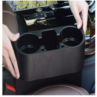 Car Storage box กล่องวางแก้วน้ำ อุปกรณ์ภายในรถยนต์ สีดำ 