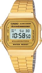 Casio นาฬิกาข้อมือผู้หญิง สายสแตนเลส รุ่น A168WG-9W - Gold