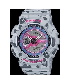 ซื้อ/ขาย Casio baby-g นาฬิกาข้อมือผู้หญิง สีเทา สายเรซิ่น รุ่น BA-110FL-8