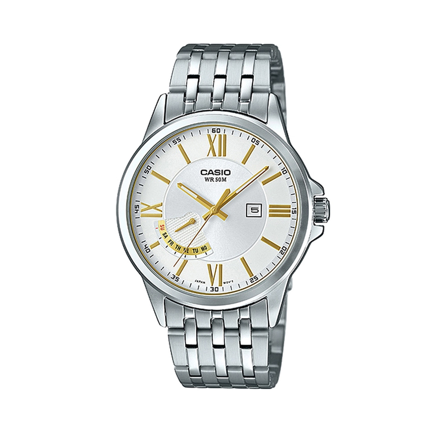 Casio นาฬิกาข้อมือผู้ชาย รุ่น MTP-E125D-7AVDF สีเงิน (Silver) Casio นาฬิกาข้อมือผู้ชาย รุ่น MTP-E125D-7AVDF สีเงิน (Silver)