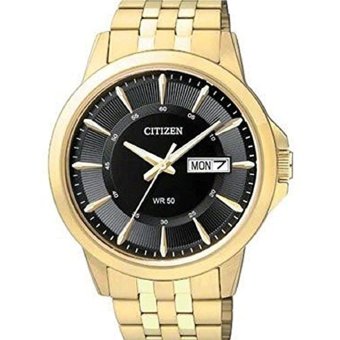 ซื้อ/ขาย Citizen Men s Analog Display Japanese Quartz Watch นาฬิกาข้อมือสุภาพบุรุษ Black/Gold Stainless Strap รุ่น BF2013-56E