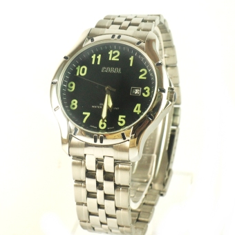 ราคา COBOL นาฬิกาข้อมือผู้ชาย สีเงิน/ดำ สแตนเลสสตีล รุ่น 6124M