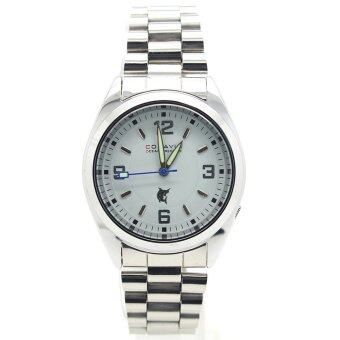 ประเทศไทย CONAVIN นาฬิกาข้อมือผู้ชาย ระบบ Quartz สายสแตนเลส เรือนเหล็ก หน้าปัดขาว รุ่น CON-008T