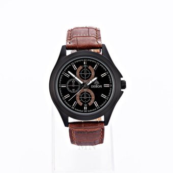 ซื้อ/ขาย DEBOR นาฬิกาผู้ชาย สายหนังหน้าดำ รุ่น 3251