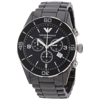 ประเทศไทย Emporio Armani นาฬิกาผู้ชาย AR1421 Ceramica Chronograph (สีดำ)