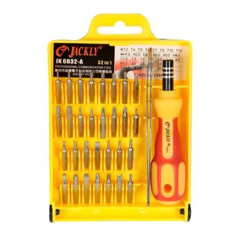 Jackly ชุดเครื่องมือ ไขควง JK 6032 - A 32 in 1 - Yellow/Black Jackly ชุดเครื่องมือ ไขควง JK 6032 - A 32 in 1 - Yellow/Black