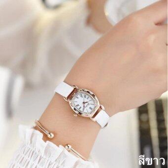 2561 JJ แฟชั่นผู้หญิง Watch นาฬิกาข้อมือผู้หญิง สายหนังพียู รุ่น (white)
